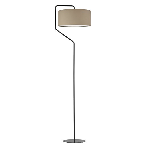 Czarna lampa podłogowa z beżowym abażurem TESALLIA ze sklepu Lysne w kategorii Lampy podłogowe - zdjęcie 181850125