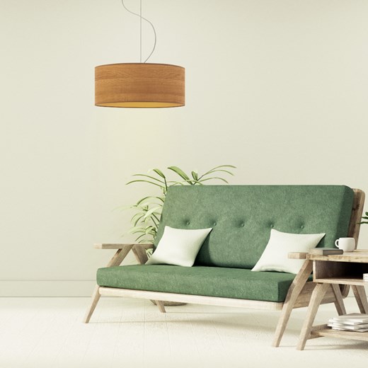 Lampa wisząca do salonu HAJFA ECO fi - 40 cm - kolor dąb sonoma ze sklepu Lysne w kategorii Lampy wiszące - zdjęcie 181850166