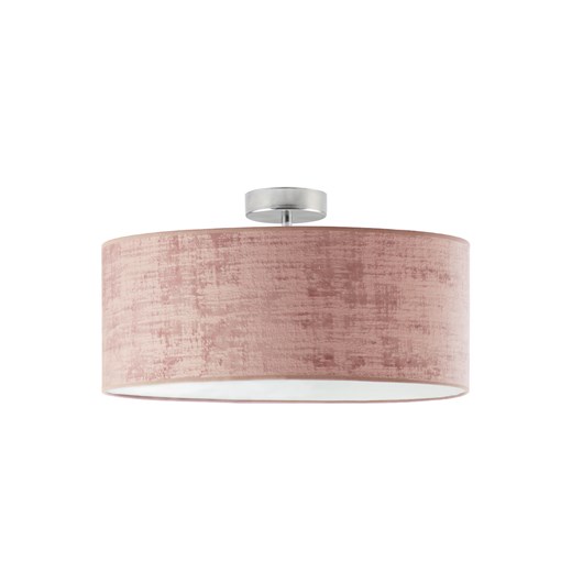 Plafon z welurowym abażurem WENECJA VELUR fi - 50 cm kolor różowy ze sklepu Lysne w kategorii Lampy sufitowe - zdjęcie 181850758