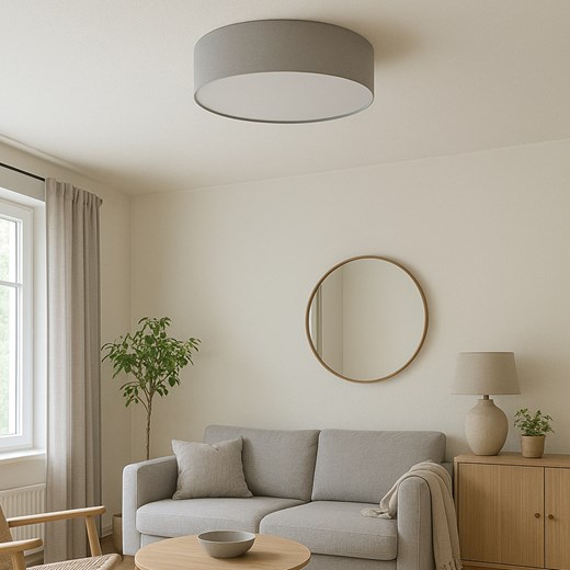 Szara lampa sufitowa w stylu skandynawskim DUBAJ fi - 50 cm ze sklepu Lysne w kategorii Lampy sufitowe - zdjęcie 181851588