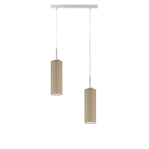 Lampa wisząca tuba beżowa podwójna MADERA ze sklepu Lysne w kategorii Lampy wiszące - zdjęcie 181851598