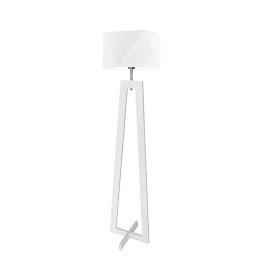Biała lampa stojąca drewniana ręcznie robiona BAKU ze sklepu Lysne w kategorii Lampy podłogowe - zdjęcie 181852098