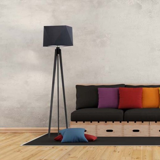 Lampa stojąca drewniana do salonu BOMBAJ ze sklepu Lysne w kategorii Lampy podłogowe - zdjęcie 181853278