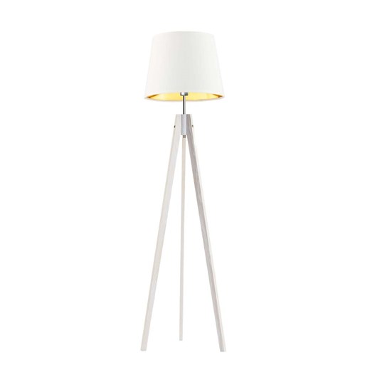 Drewniana lampa podłogowa w stylu glamour ARUBA GOLD ze sklepu Lysne w kategorii Lampy podłogowe - zdjęcie 181853976