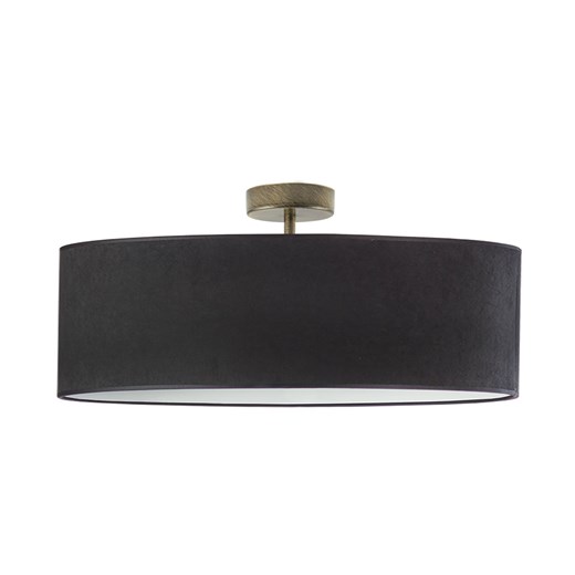 Czarna plafoniera z welurowym kloszem WENECJA VELUR fi - 60 cm kolor czarny ze sklepu Lysne w kategorii Lampy sufitowe - zdjęcie 181854037