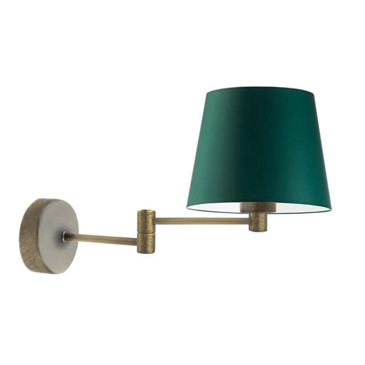 Lampa ścienna na wysięgniku ruchomym LUGO w stylu urban jungle z abażurem w kolorze zieleni butelkowej ze sklepu Lysne w kategorii Lampy ścienne - zdjęcie 181854709