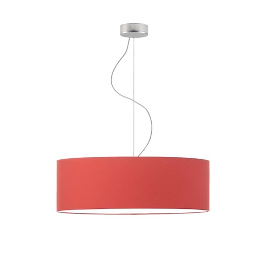 Chromowana lampa wisząca w stylu glamour HAJFA fi - 60 cm - kolor czerwony ze sklepu Lysne w kategorii Lampy wiszące - zdjęcie 181855018