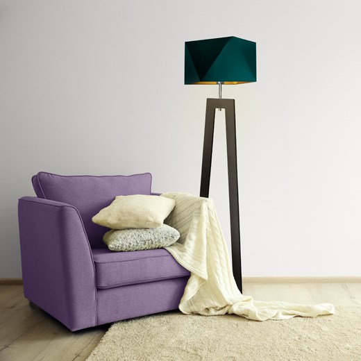 Lampa stojąca z drewna LED BAKU GOLD ze sklepu Lysne w kategorii Lampy podłogowe - zdjęcie 181856455