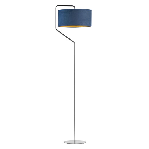 Chromowana lampa stojąca z welurowym abażurem TESALLIA VELUR ze sklepu Lysne w kategorii Lampy podłogowe - zdjęcie 181857346
