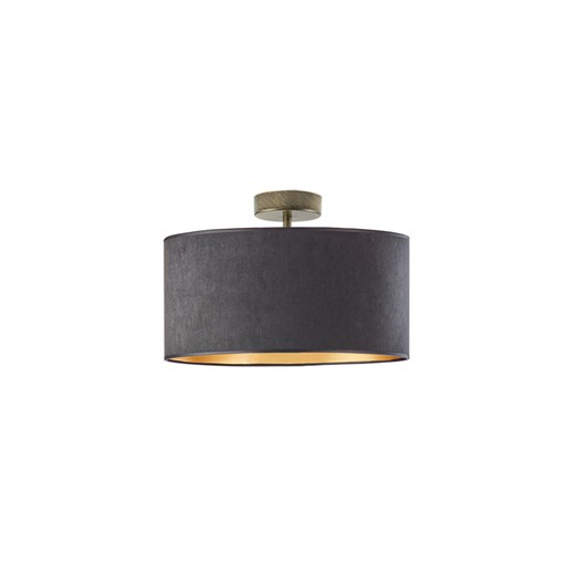 Czarno-złota lampa sufitowa glamour WENECJA VELUR fi - 30 cm kolor czarny ze złotym wnętrzem ze sklepu Lysne w kategorii Lampy sufitowe - zdjęcie 181858548