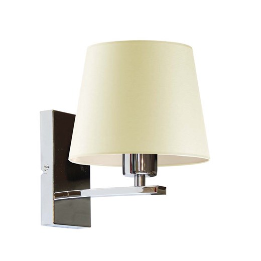 Klasyczna lampa ścienna do sypialni HVAR z kremowym abażurem w kształcie stożka ze sklepu Lysne w kategorii Lampy ścienne - zdjęcie 181858919