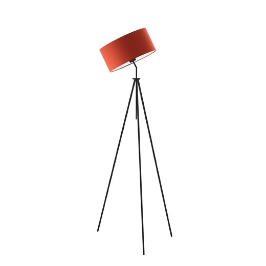 Lampa podłogowa na trójnogu z abażurem w kolorze rdzawej czerwieni MALMO ze sklepu Lysne w kategorii Lampy podłogowe - zdjęcie 181859275