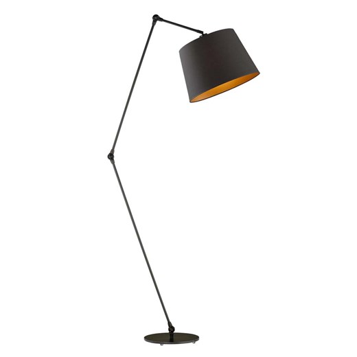 Czarna lampa podłogowa z regulacją do salonu MANILA GOLD ze sklepu Lysne w kategorii Lampy podłogowe - zdjęcie 181859579