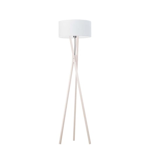 Biała lampa stojąca na 3 nogach z drewna ELX ze sklepu Lysne w kategorii Lampy podłogowe - zdjęcie 181860327