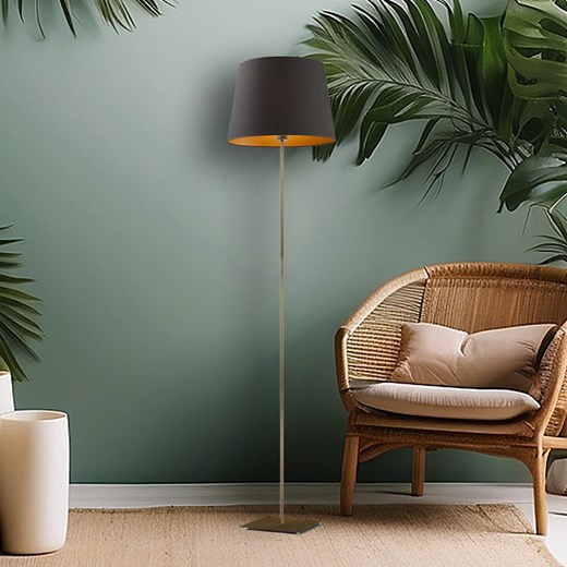 Lampa podłogowa czarna industrialna PALERMO GOLD ze sklepu Lysne w kategorii Lampy podłogowe - zdjęcie 181860676