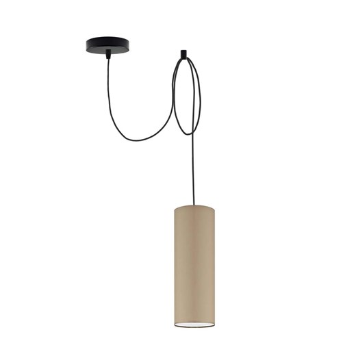 Czarna lampa kuchenna z beżowym kloszem VIZELA T1 ze sklepu Lysne w kategorii Lampy wiszące - zdjęcie 181860858