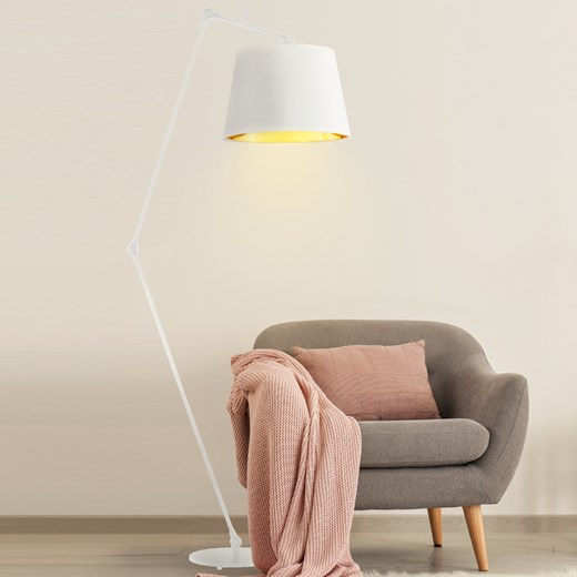 Lampa stojąca do czytania z regulacją kąta padania światła MANILA GOLD ze sklepu Lysne w kategorii Lampy podłogowe - zdjęcie 181861817