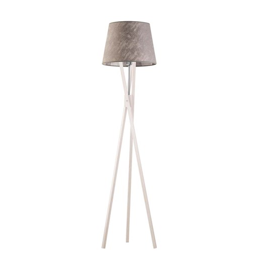Nowoczesna lampa podłogowa na białej drewnianej podstawie ANDORA ze sklepu Lysne w kategorii Lampy podłogowe - zdjęcie 181861947