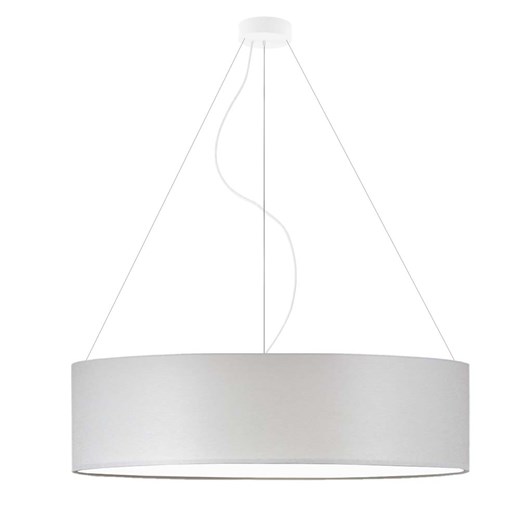 Żyrandol do pokoju z abażurem PORTO fi - 80 cm - kolor jasny szary ze sklepu Lysne w kategorii Lampy wiszące - zdjęcie 181863285