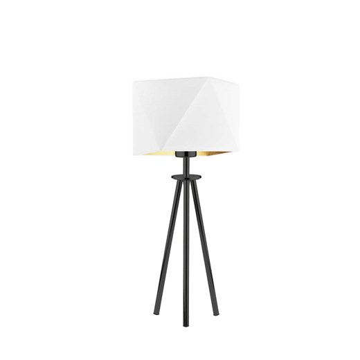 Czarna lampka nocna na trójnogu SOVETO GOLD ze sklepu Lysne w kategorii Lampy stołowe - zdjęcie 181863499