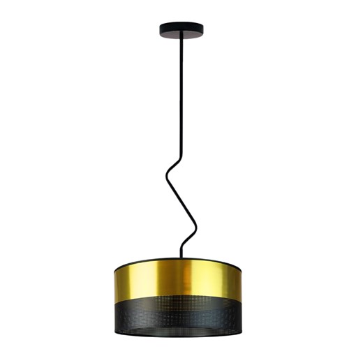 Dekoracyjna lampa sufitowa nad stół czarno-złota glamour LOZANNA GLAM fi - 40 cm ze sklepu Lysne w kategorii Lampy sufitowe - zdjęcie 181865059