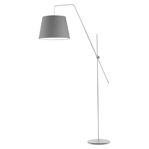 Srebrna lampa stojąca z szarym abażurem VIGO ze sklepu Lysne w kategorii Lampy podłogowe - zdjęcie 181865175