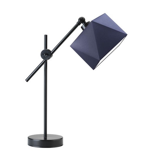 Czarna lampa biurkowa na wysięgniku BELO z tkaninowym abażurem ze sklepu Lysne w kategorii Lampy stołowe - zdjęcie 181865238