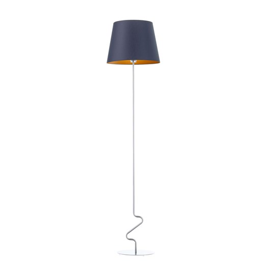 Lampa stojąca do sypialni z kloszem ze złotym wnętrzem SURAT GOLD ze sklepu Lysne w kategorii Lampy podłogowe - zdjęcie 181866317