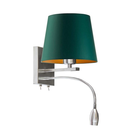 Srebrna lampa ścienna z dodatkowym światłem LED BOSTON GOLD ze sklepu Lysne w kategorii Lampy ścienne - zdjęcie 181866395