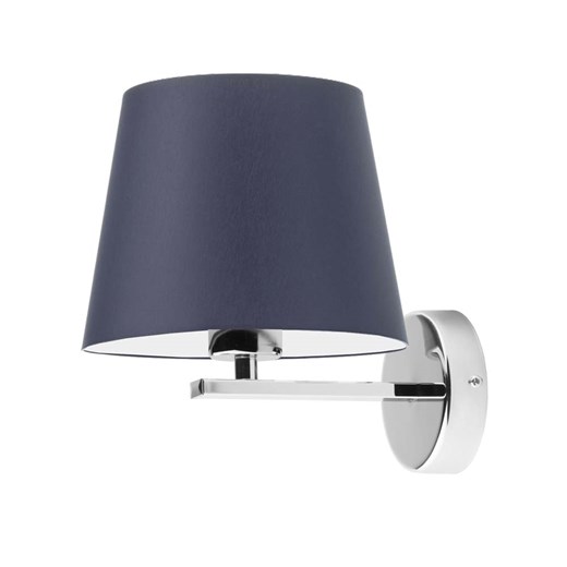 Chromowana lampa ścienna do sypialni z abażurem PUNA ze sklepu Lysne w kategorii Lampy ścienne - zdjęcie 181866617
