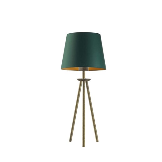 Abażurowa lampka nocna w stylu glamour BERGEN GOLD ze sklepu Lysne w kategorii Lampy stołowe - zdjęcie 181867007