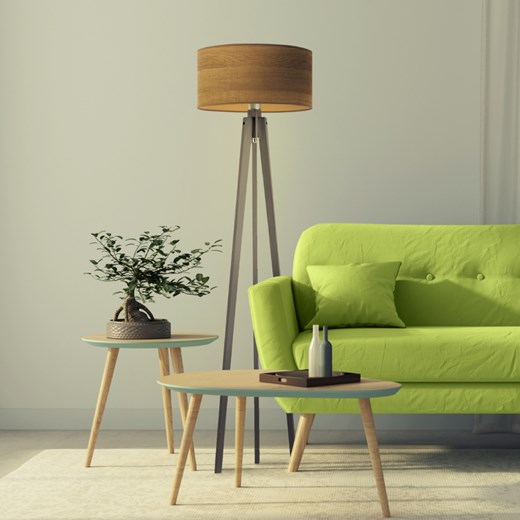 Drewniana lampa stojąca do czytania w salonie MIAMI ECO ze sklepu Lysne w kategorii Lampy podłogowe - zdjęcie 181867089