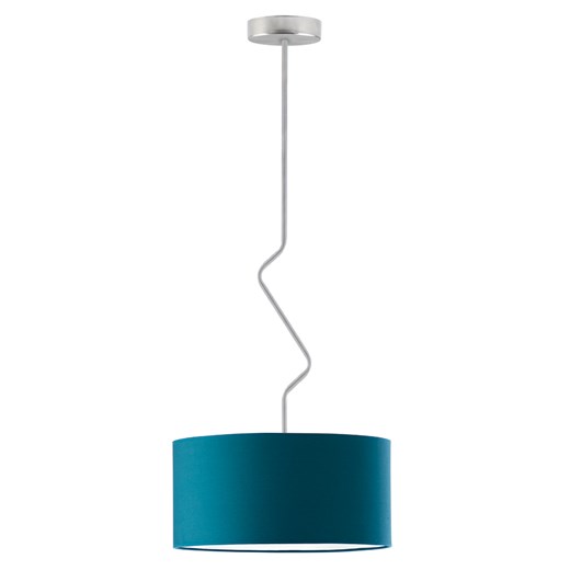 Tkaninowa lampa sufitowa w kolorze morskim LOZANNA fi - 40 cm ze sklepu Lysne w kategorii Lampy sufitowe - zdjęcie 181867797