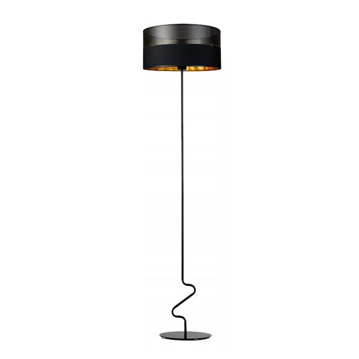 Czarna lampa podłogowa JERSEY GLAM w stylu glamour ze sklepu Lysne w kategorii Lampy podłogowe - zdjęcie 181868447