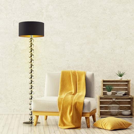 Srebrna lampa podłogowa z ozdobnymi kulami GIZA GOLD ze sklepu Lysne w kategorii Lampy podłogowe - zdjęcie 181870239