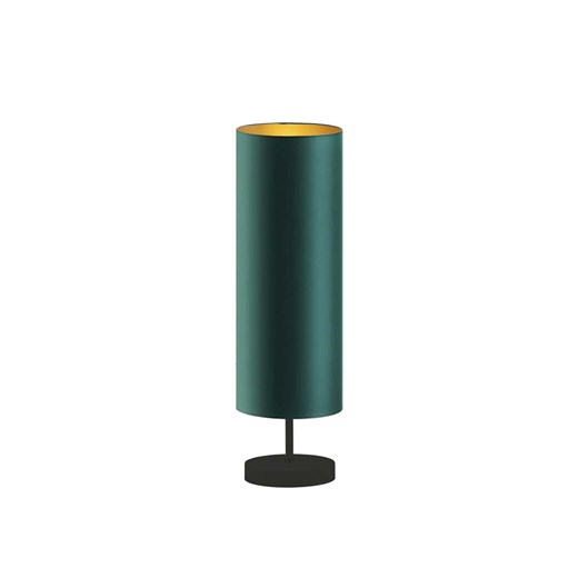 Nowoczesna lampka stołowa do salonu SYDNEY GOLD abażur tuba E27 zieleń butelkowa ze sklepu Lysne w kategorii Lampy stołowe - zdjęcie 181870835