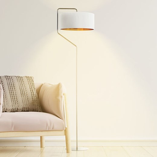 Biało-złota lampa stojąca w stylu glamour TESALLIA GOLD ze sklepu Lysne w kategorii Lampy podłogowe - zdjęcie 181872249