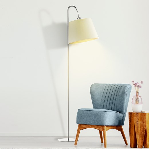 Klasyczna lampa podłogowa na srebrnym stelażu TALLIN ze sklepu Lysne w kategorii Lampy podłogowe - zdjęcie 181872477