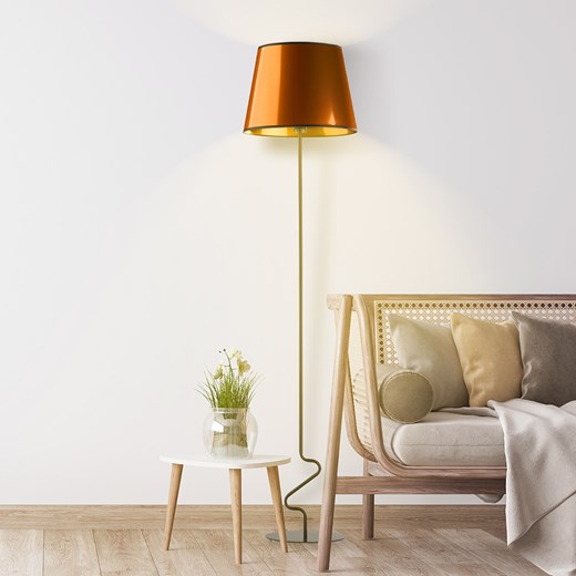 Lampa stojąca czarno-miedziana SURAT MIRROR ze sklepu Lysne w kategorii Lampy podłogowe - zdjęcie 181872688