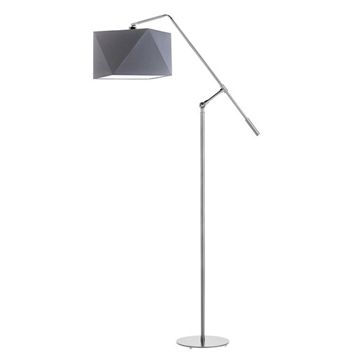 Srebrna lampa stojąca do salonu COLMA z regulowanym ramieniem do czytania ze sklepu Lysne w kategorii Lampy podłogowe - zdjęcie 181873726