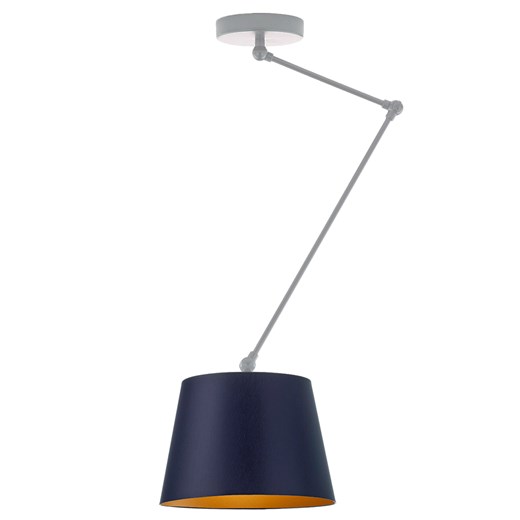 Srebrna lampa sufitowa na długim wysięgniku JUMA GOLD ze sklepu Lysne w kategorii Lampy sufitowe - zdjęcie 181874277