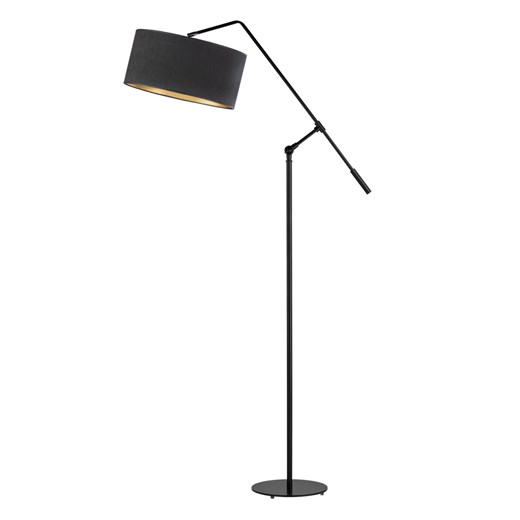 Regulowana lampa stojąca do czytania LIBERIA VELUR w stylu glamour ze sklepu Lysne w kategorii Lampy podłogowe - zdjęcie 181874359