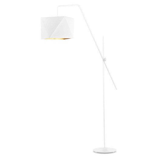 Biała lampa podłogowa z regulacją wysokości TOLEDO GOLD ze sklepu Lysne w kategorii Lampy podłogowe - zdjęcie 181874448