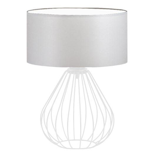 Industrialna lampa stołowa w białym kolorze LUKKA ze sklepu Lysne w kategorii Lampy stołowe - zdjęcie 181874498