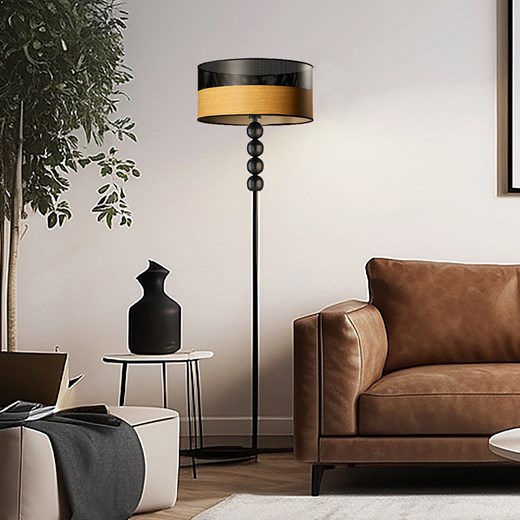 Czarna lampa podłogowa kule BERMUDY DUAL ze sklepu Lysne w kategorii Lampy podłogowe - zdjęcie 181875005