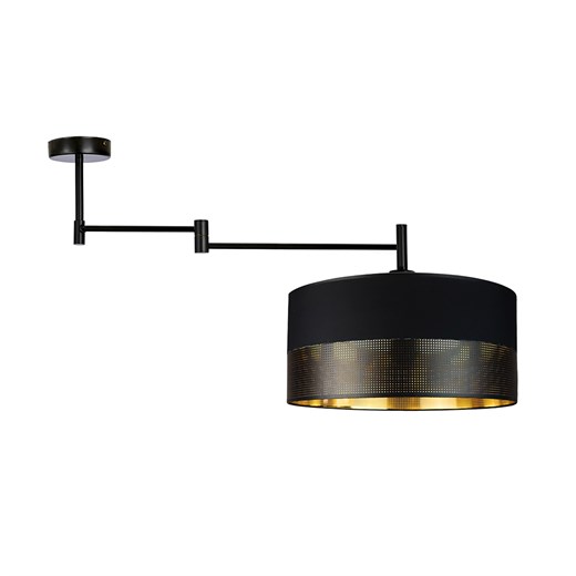 Czarna lampa sufitowa z regulowanym ramieniem RANGUN GLAM w stylu glamour ze sklepu Lysne w kategorii Lampy sufitowe - zdjęcie 181875418