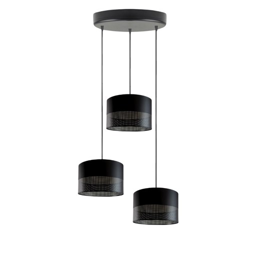Nowoczesna lampa wisząca do salonu 3-puntowa PUEBLO GLAM w kolorze czarnym ze sklepu Lysne w kategorii Lampy wiszące - zdjęcie 181875527