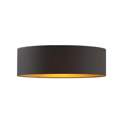 Czarna lampa sufitowa do salonu w stylu glamour DUBAJ GOLD fi - 60 cm z abażurem ze złotym wnętrzem ze sklepu Lysne w kategorii Lampy sufitowe - zdjęcie 181876115