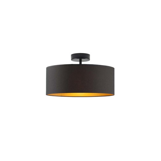 Czarna lampa sufitowa glamour do salonu WENECJA  GOLD fi - 30 cm ze sklepu Lysne w kategorii Lampy sufitowe - zdjęcie 181876526