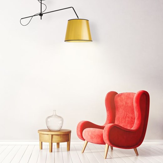 Złota lampa wisząca z regulowanym ramieniem OVIEDO MIRROR ze sklepu Lysne w kategorii Lampy wiszące - zdjęcie 181876768